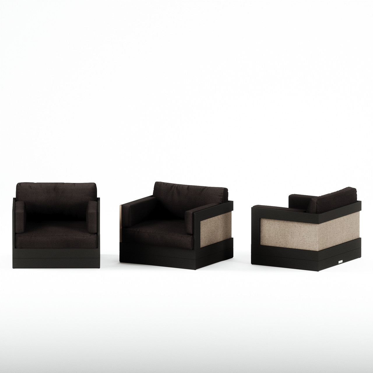 Shade Cushion, Black Frame, Ash Wood Sides