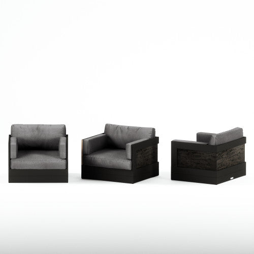 Slate Cushion, Black Frame, Dekton Radium Sides