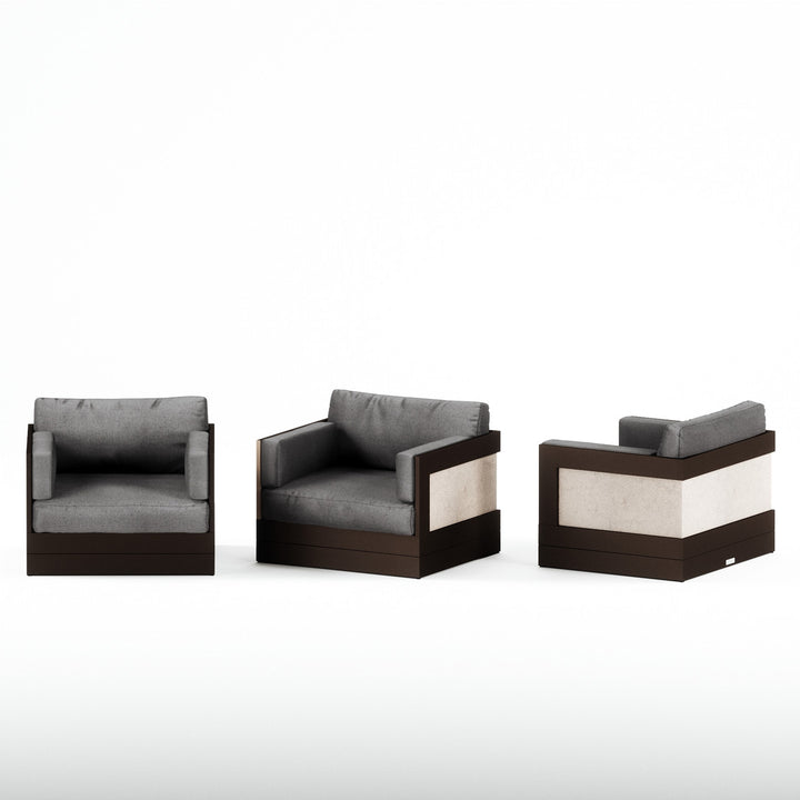 Slate Cushion, Bronze Frame, Black Pearl Granite Sides