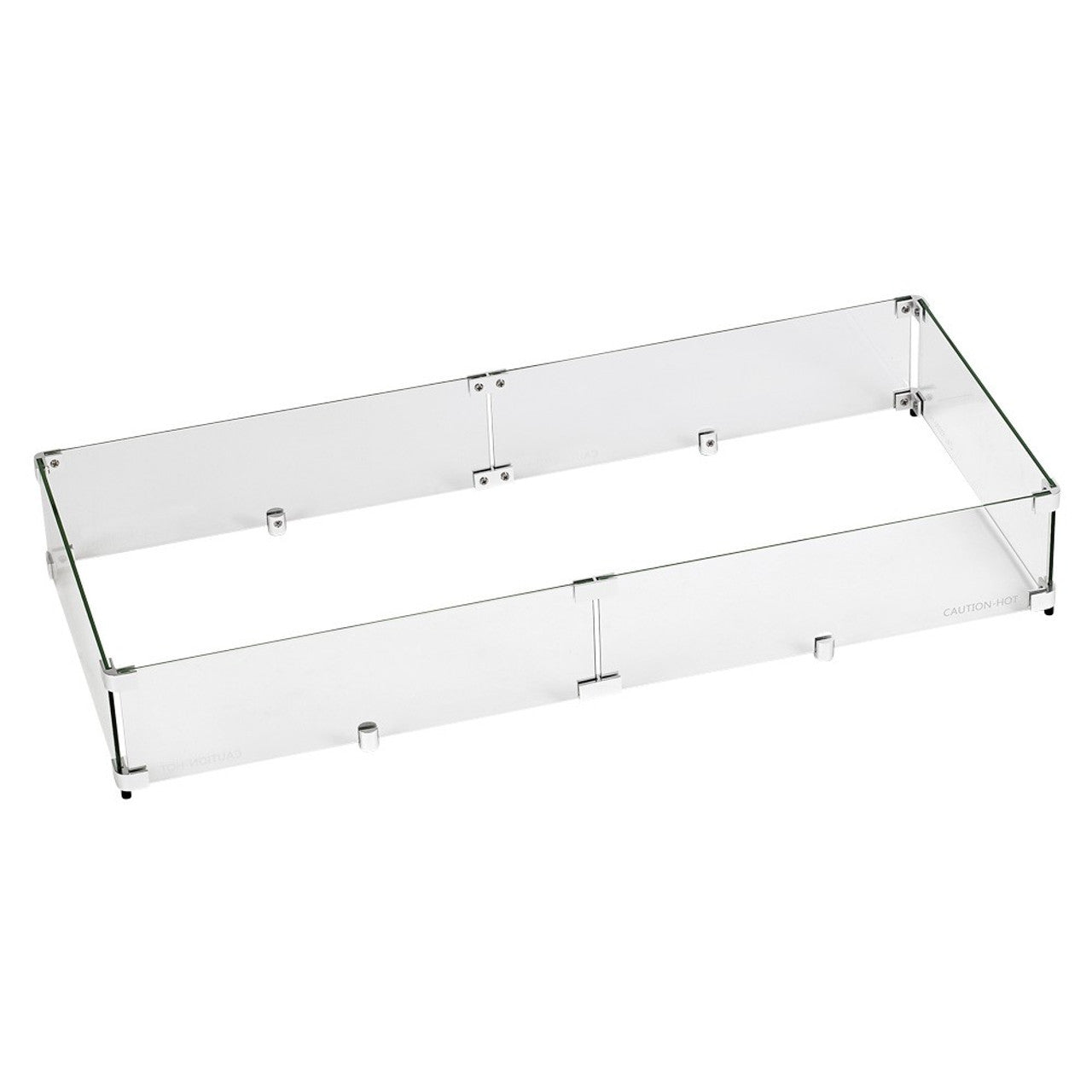 American Fire Glass 36" Rectangular Glass Wind and Flame Guard