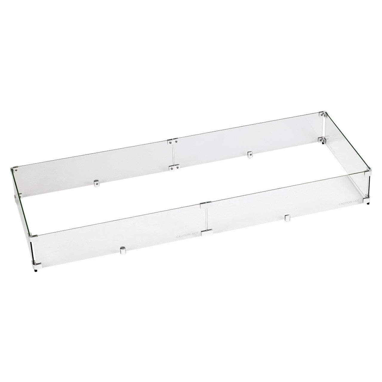 American Fire Glass 48" Rectangular Glass Wind and Flame Guard
