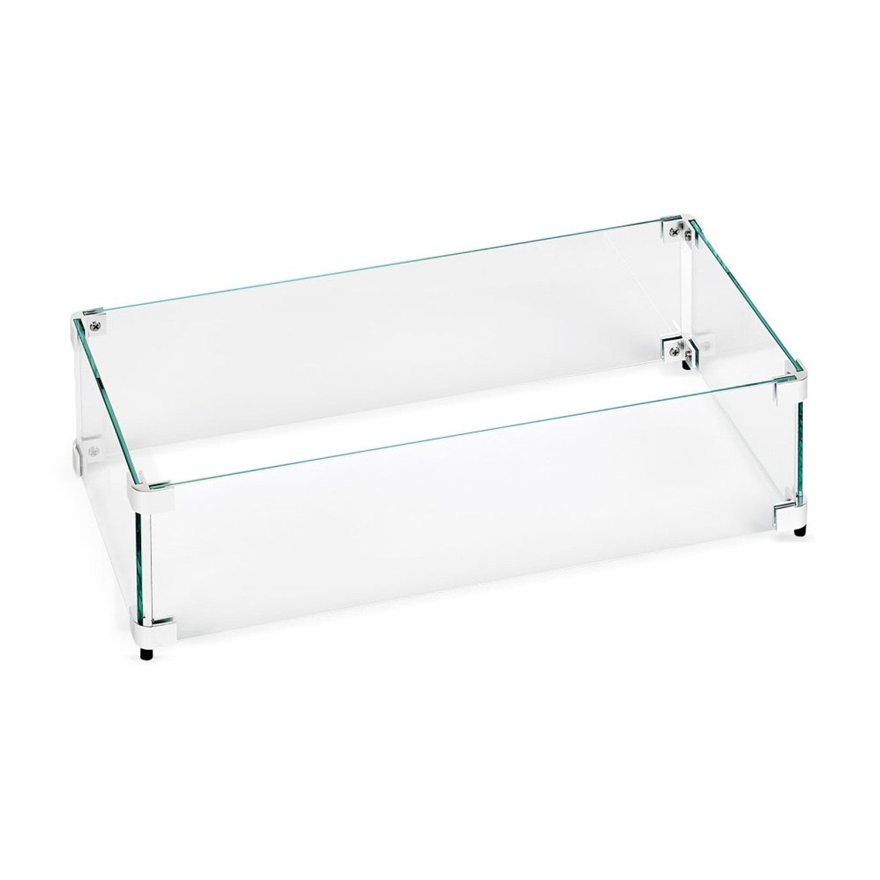 American Fire Glass  24" Rectangular Glass Wind and Flame Guard