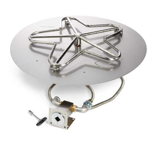 HPC Fire MLFPK Match Light Gas Fire Pit Kit, Round Flat Pan