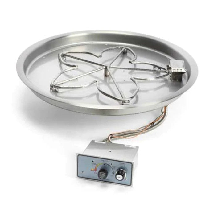 HPC Fire 19" Round Bowl Pan Push Button Fire Pit Insert PENTA19FPPK-FLEX