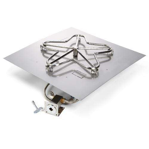 HPC Fire MLFPK Match Light Gas Fire Pit Kit, Square Flat Pan