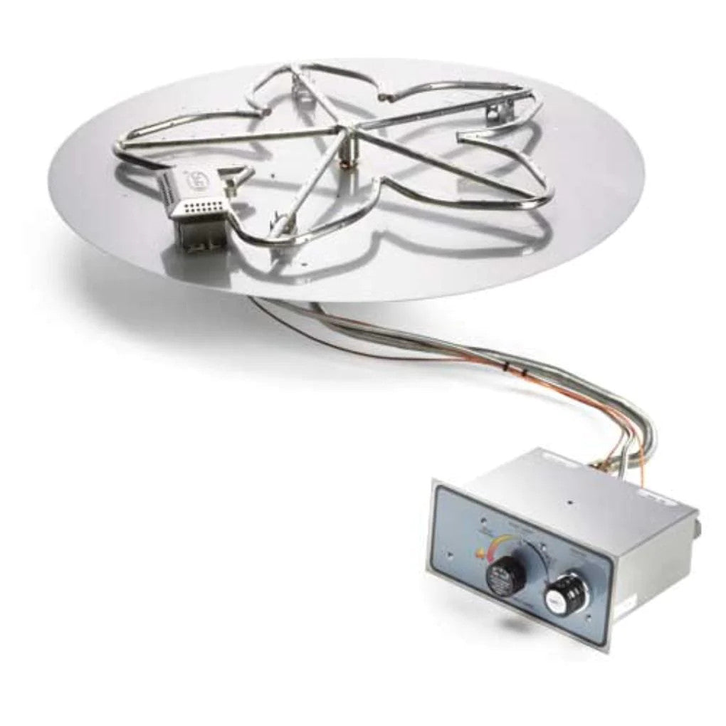 HPC Fire 24" Round Flat Pan Push Button Fire Pit Insert PENTA24FPPK-FLEX
