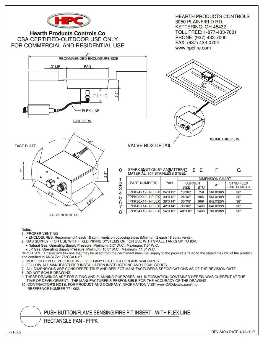 Spec Sheet