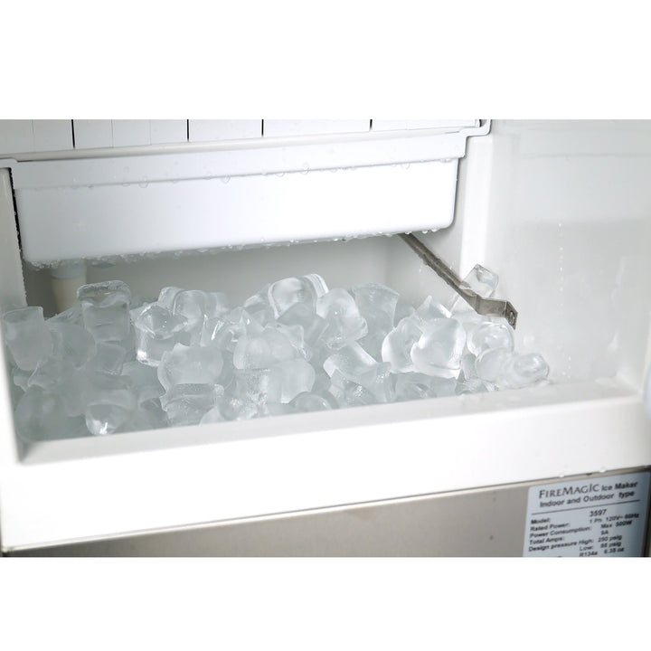 Fire Magic Outdoor Ice Maker w/ Reversible Door Hinge - Opened