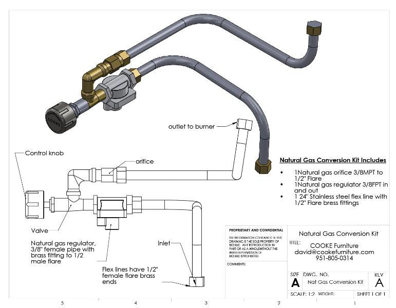 COOKE Nat Gas Conversion Kit