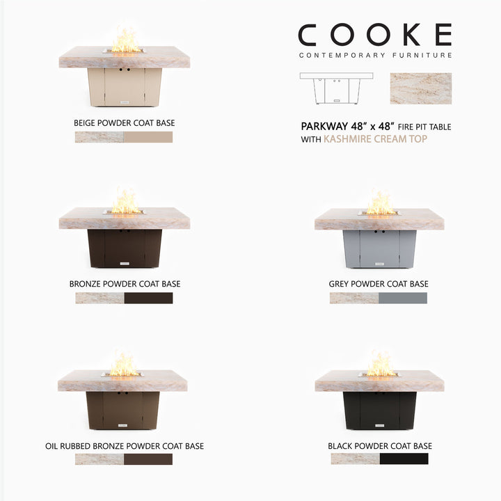 Fire Fit Table with Kashmire Cream Top for Sm Pan