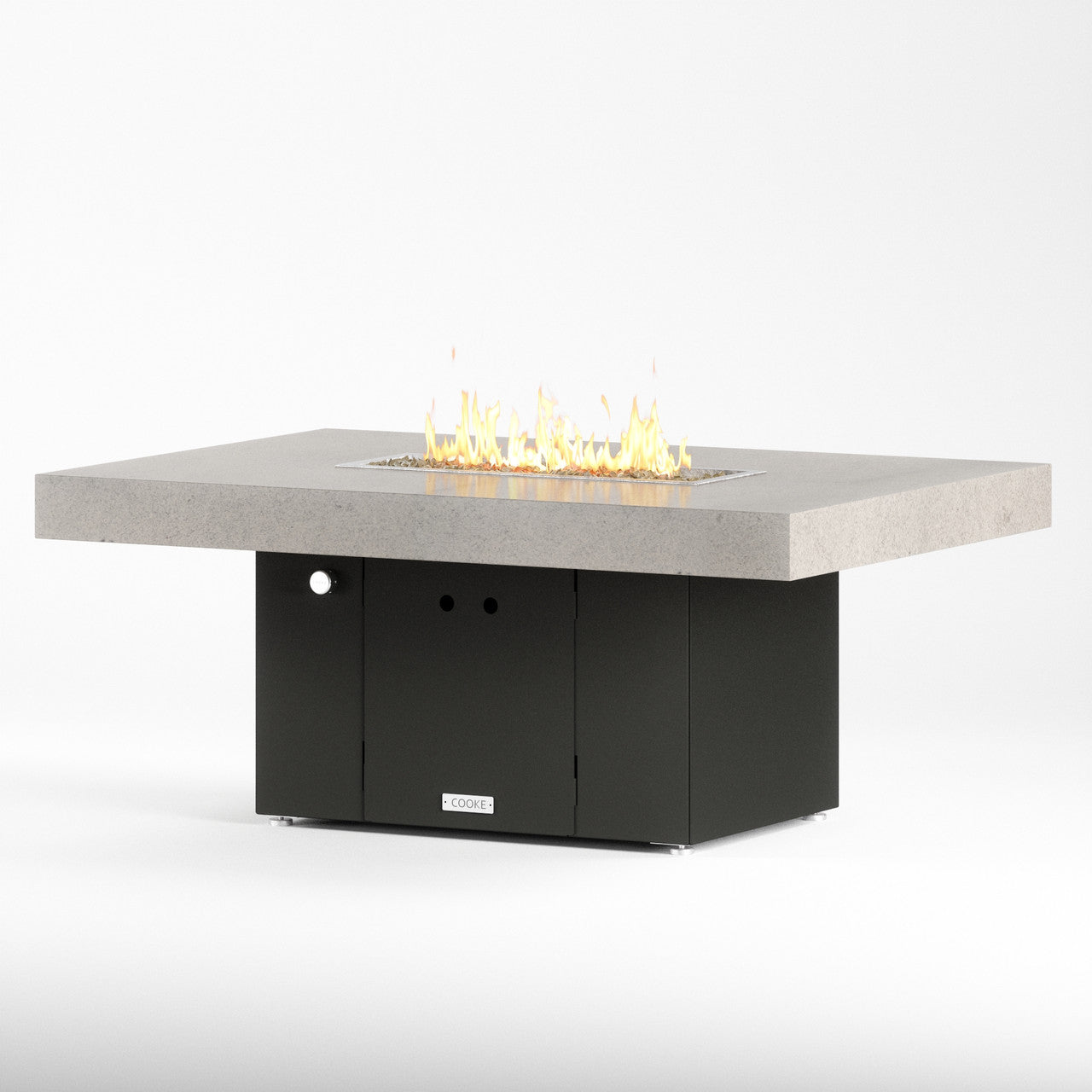 Bianco Montanha granite top with black base
