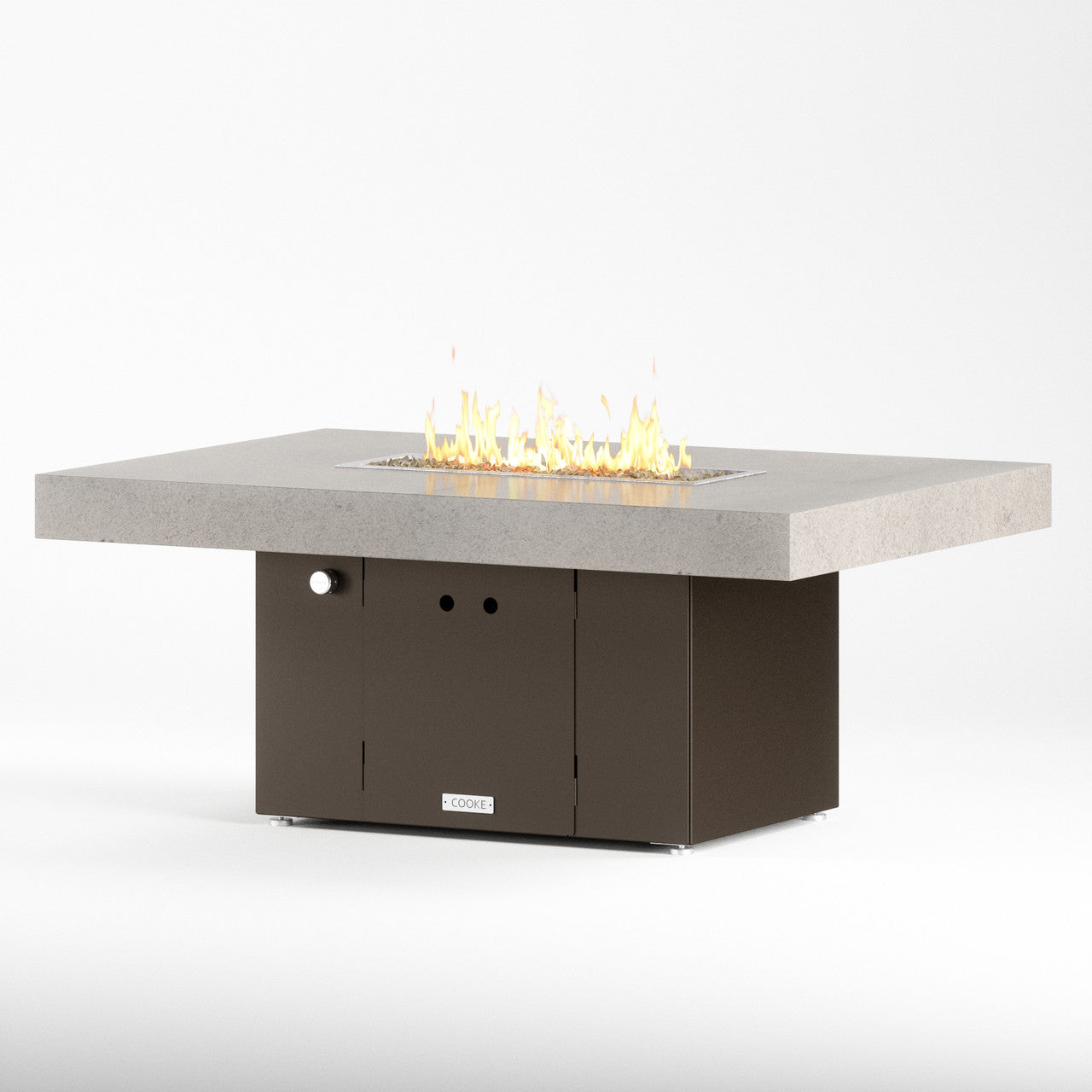 Bianco Montanha granite top with bronze base