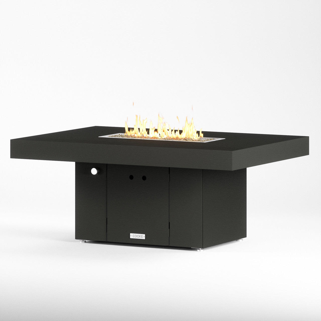 Black powdercoat top with black base