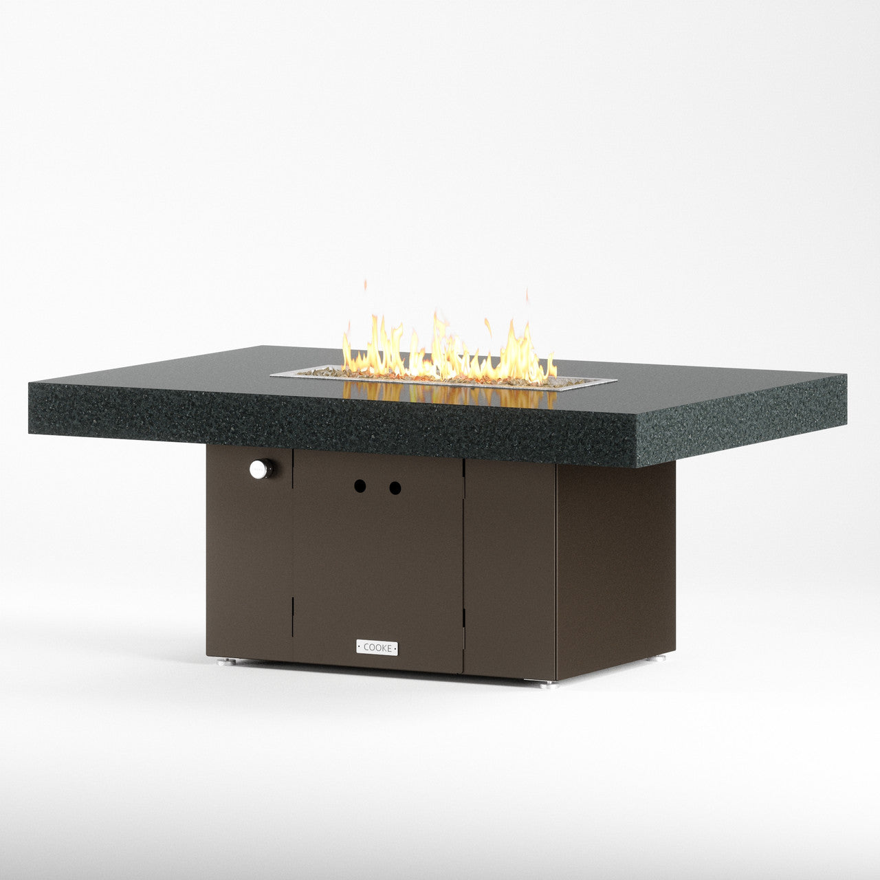 Black Pearl granite top with bronze base