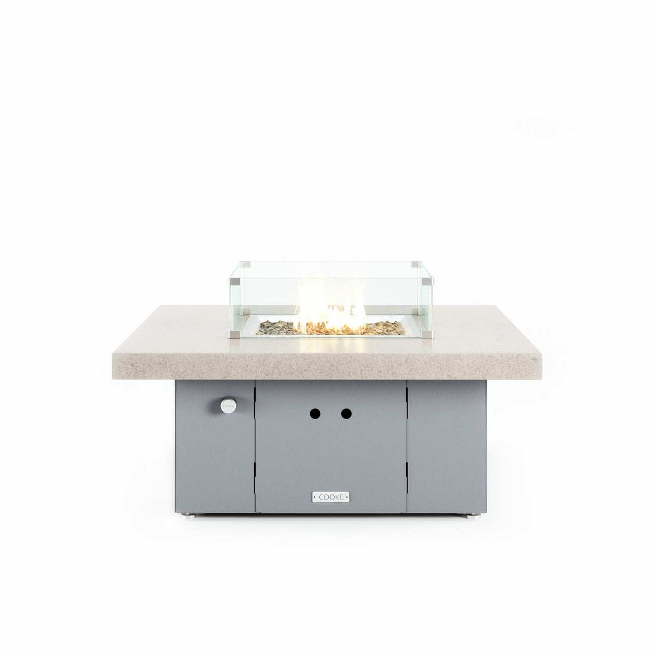 COOKE Santa Barbara Fire Pit Table 40" x 40" x 17" - Stone Top