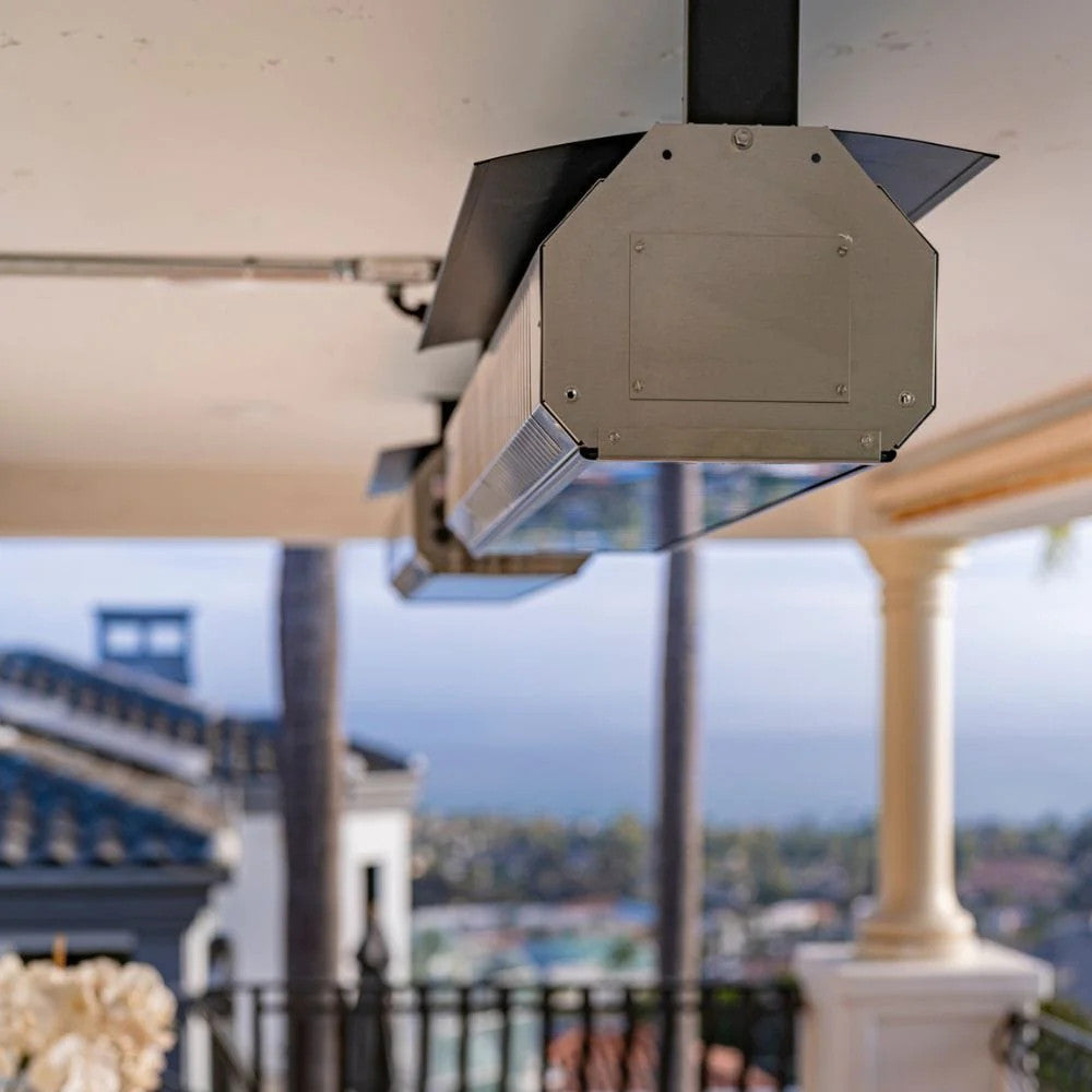 Sunstar Glass Ceiling Mounted 2-stage Infrared Gas Heater - Horizontal Installation