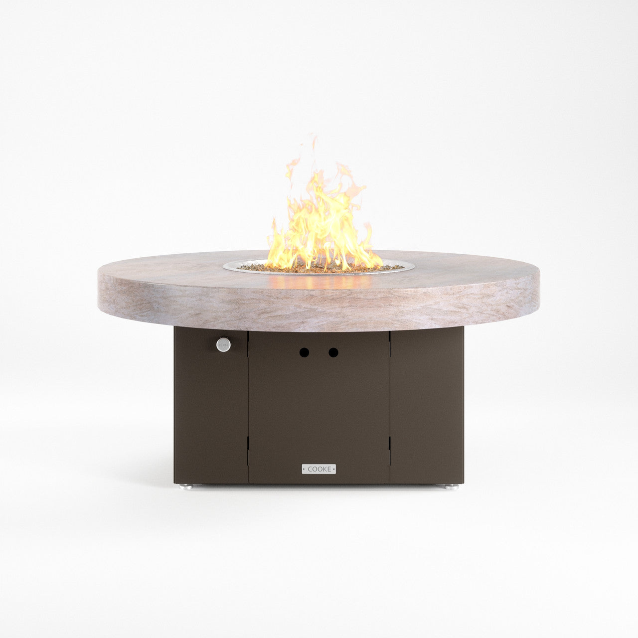 Kashmir Cream Granite top with bronze  base.