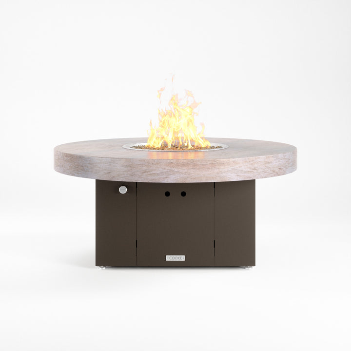 Kashmir Cream Granite top with bronze  base.
