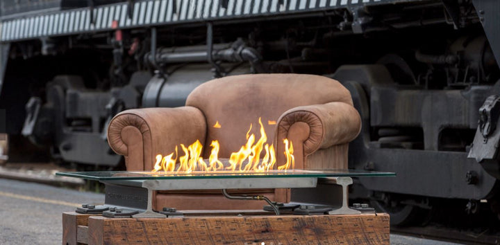 Music City Fire combines rustic and industrial shapes and materials