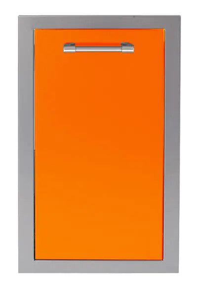 Alfresco 20-Inch Stainless Steel Soft-Close Dual Trash Center/Recycling Bin - Luminous Orange-Gloss - AXE-TC2D-SC-S2005