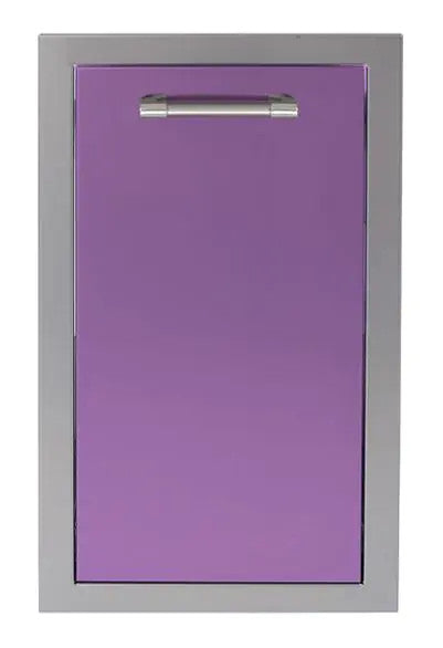 Alfresco 20-Inch Stainless Steel Soft-Close Dual Trash Center/Recycling Bin - Blue Lilac-Gloss - AXE-TC2D-SC-S4005