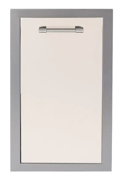 Alfresco 20-Inch Stainless Steel Soft-Close Dual Trash Center/Recycling Bin - Signal White-Gloss - AXE-TC2D-SC-S9003