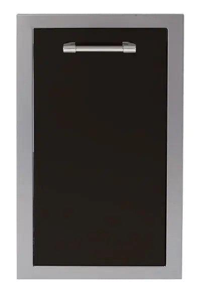 Alfresco 20-Inch Stainless Steel Soft-Close Dual Trash Center/Recycling Bin - Jet Black-Gloss - AXE-TC2D-SC-S9005