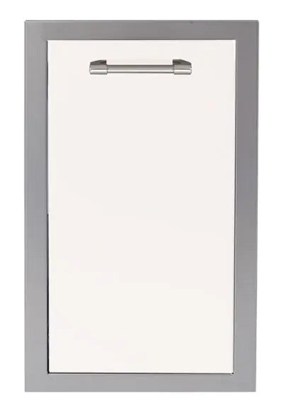 Alfresco 20-Inch Stainless Steel Soft-Close Dual Trash Center/Recycling Bin - Signal White-Matte - AXE-TC2D-SC-SM9003
