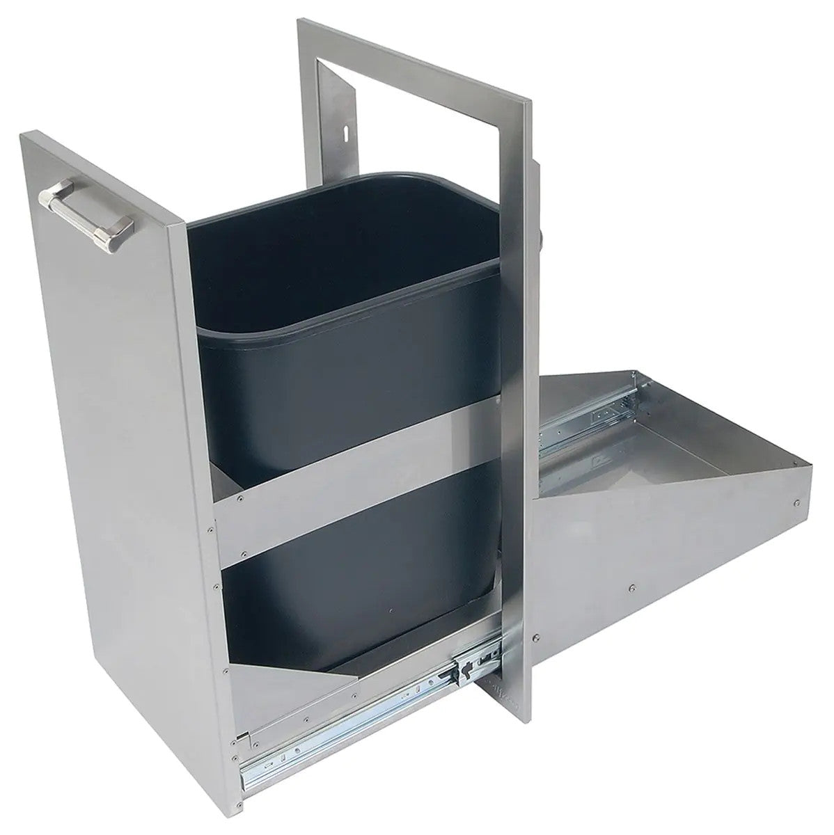 Alfresco 15-Inch Stainless Steel Soft-Close Roll-Out Trash Center - Luminous Orange-Gloss - AXE-TC-SC-S2005