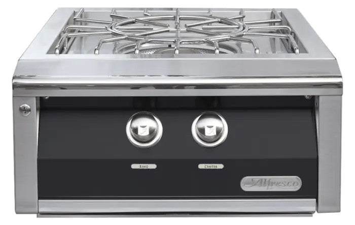 Alfresco 24-Inch Versa Power Cooking System - Jet Black-Gloss