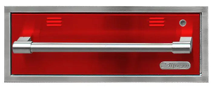Alfresco Electric Warming Drawer - Carmine Red-Gloss